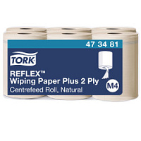 Рушники Tork Reflex Plus в рулонах з центральною витяжкою, натурального кольору, 2 шари, 150 м, 429 листів, 1 рулон